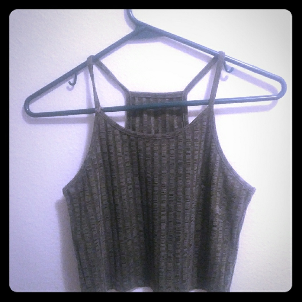 Olive green crop top